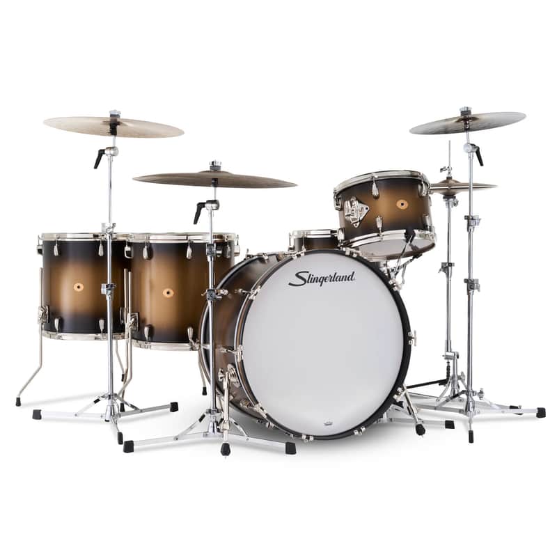 Slingerland Radio King Outfit 24-13-16-18x14in - Black and Gold