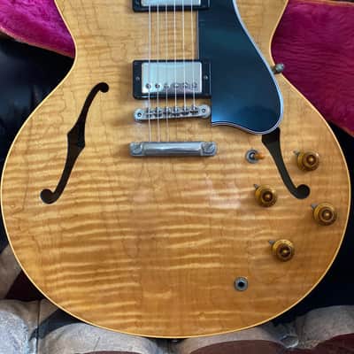 Gibson Vintage 1991 ES 335 Dot Natural Figured Electric Guitar Huge Flame w/ OHSC image 3