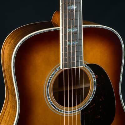 Martin D-41 Custom Premium Flamed Koa and Adirondack Spruce Amber Burst with Paua Pearl NEW image 8