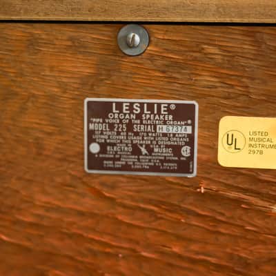 Leslie Model 225 Rotating Speaker Cabinet 60's-70's - Laquer image 2