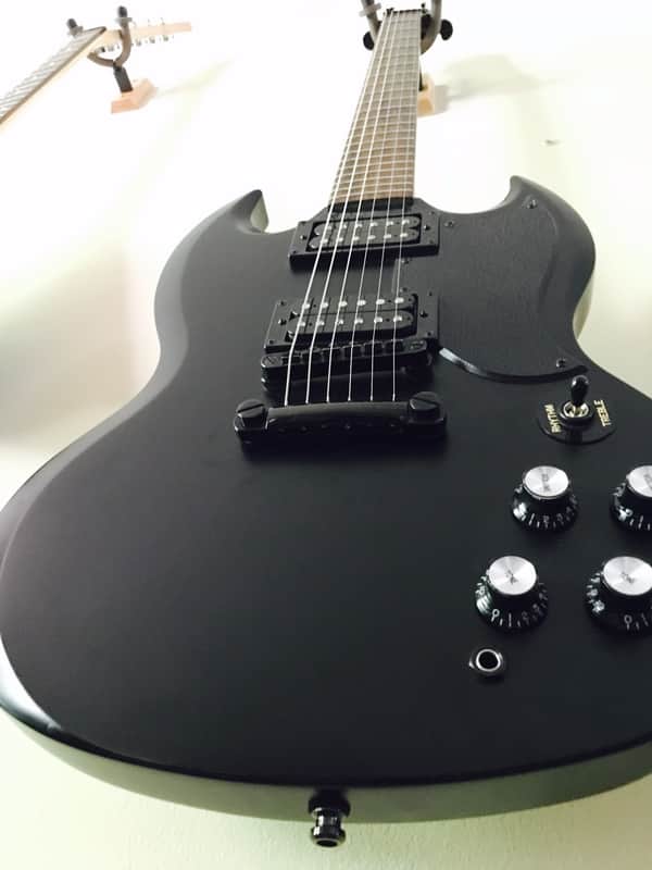 Epiphone SG G 400 GOTHIC 2004, March Matte Black | Reverb