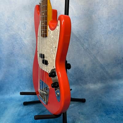 1999 Fender MB-98 / MB-SD Mustang Bass Fiesta Red Crafted in Japan, CIJ image 10