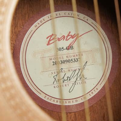 2003 Taylor Baby Travel Guitar w/Tim McGraw Signature (VIDEO! Fresh Setup, Ready) image 18