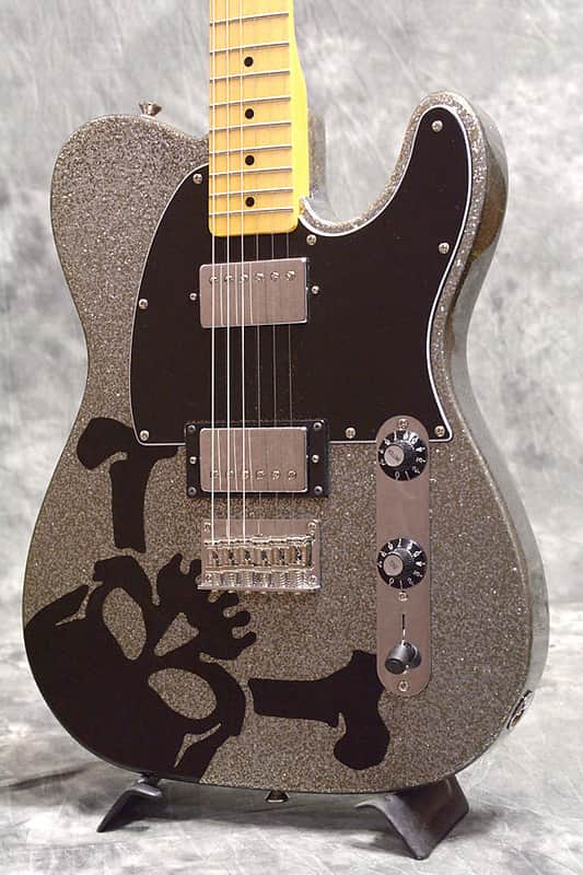 Squier by Fender Telecaster Skull Silver Dark Silver Sparkle
