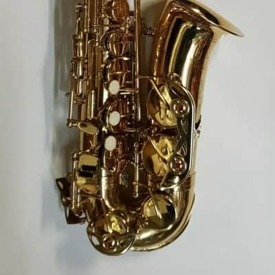 Alto Saxophone Sax - Gold Lacquer Body Only & Hard Case Spare Parts Not Working~ image 1