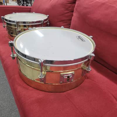 Latin Percussion Matador Series 14/15" Brass Timbales - Brass/Chrome image 5