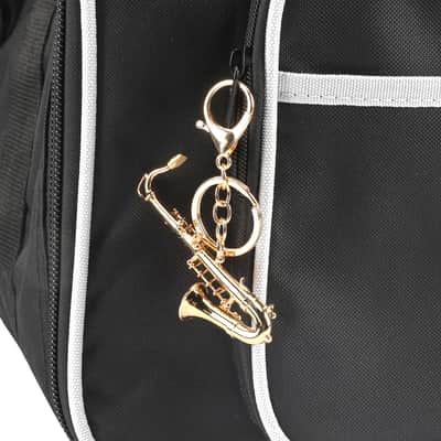 Miniature Saxophone Keychain, Tenor Sax Model Key Ring, Musical Instrument Gift for Music Lover image 3