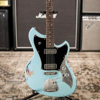 Novo Limited Serus J Electric Guitar - Daphne Blue over '64 3-Tone Burst with Gig Bag image 4