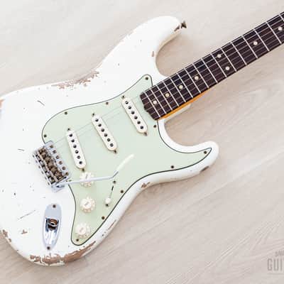 Fender Custom Shop 1961 Stratocaster Heavy Relic Aged Olympic White image 1