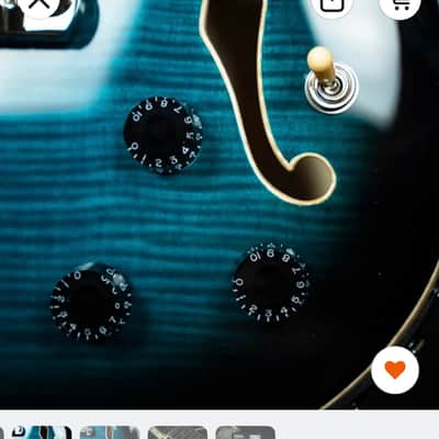PRS SE Hollowbody II Piezo 2024 - Peacock Blue image 5