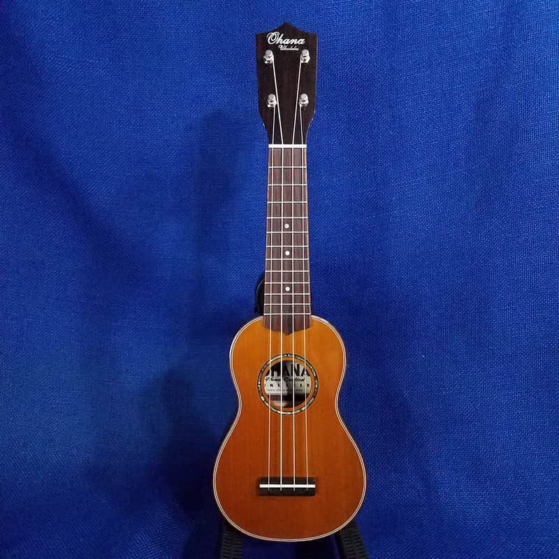 Ohana SK-21A Solid Cedar/Rosewood Sopranino Ukulele image 1