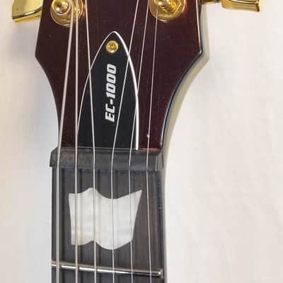 ESP LTD EC-1000 Electric Guitar, Set Neck, Gold Andromeda w/ESP Form Fit Case image 10