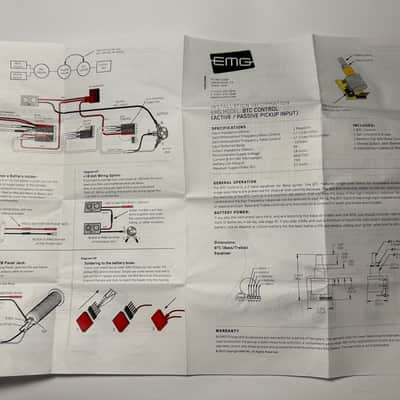 EMG BTC Control - 2 Band Guitar/Bass Active EQ image 11