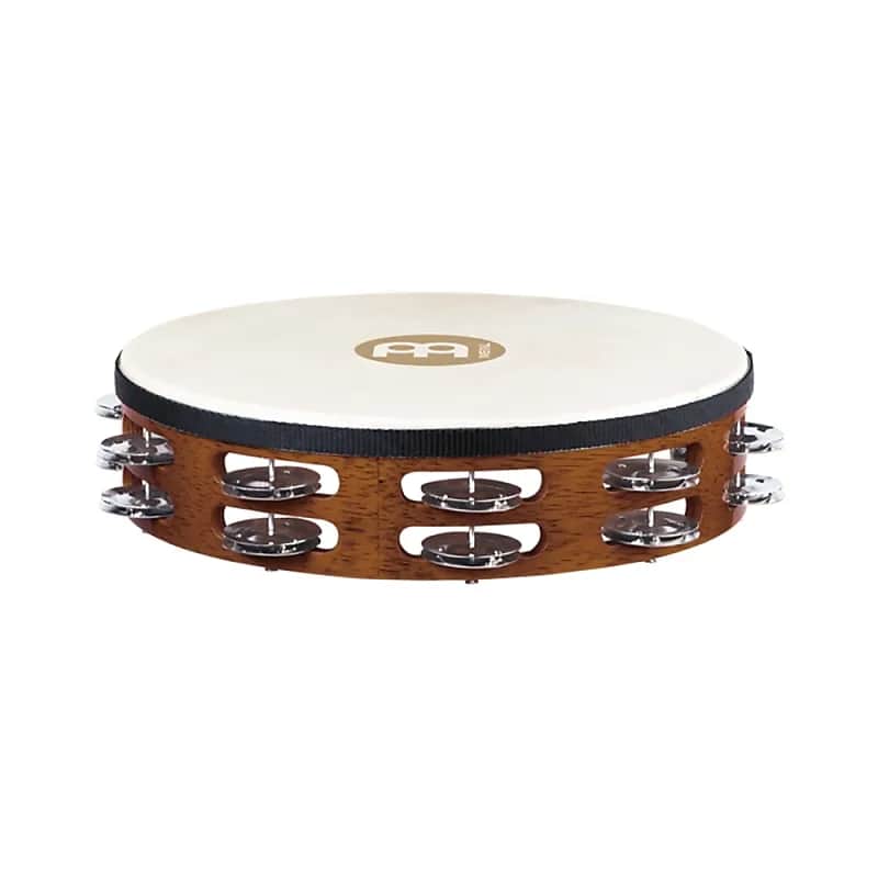 Meinl TAH2-AB 10" Traditional Wood Tambourine with Double Row Steel Jingles image 1