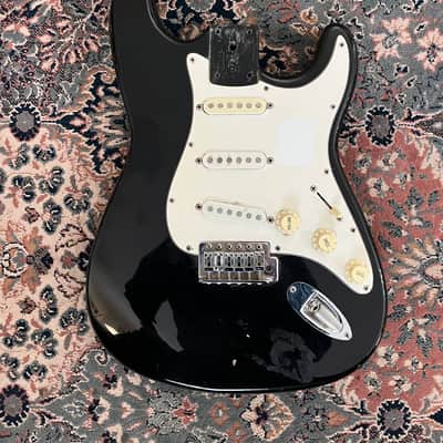 Fender Squier Stratocaster MIK 1990s black relic w/ Bootstrap pickups image 1