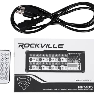 Rockville RPM85 2400w Powered 8 Channel Mixer/USB, Effects/Bluetooth+DI Box Bild 9
