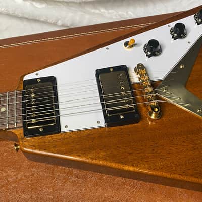 NEW! Gibson Custom 1958 Mahogany Flying V Reissue Electric Guitar - Antique Natural, VOS - WOW - Authorized Dealer - Only 6.9lbs! - G07132 image 9