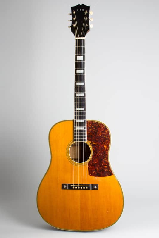 Euphonon Dreadnought Acoustic Guitar, made by Larson Brothers, c. 1938, period hard shell case. image 1