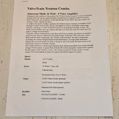 Valvetrain Trenton Tube Amp 1x12 image 8