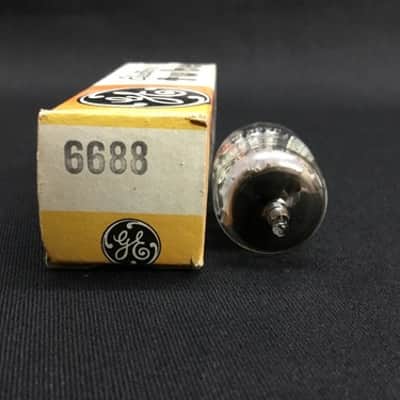 NOS GE 6688 Gray Plate O Getter AUDIO PENTODE VACUUM TUBE Tested USA 8.1970-D image 4
