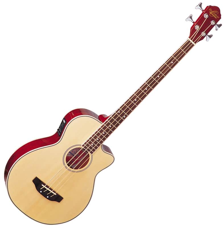 Oscar Schmidt OB100N Venetian Cutaway Spruce Top 4-String Acoustic-Electric Bass Guitar w/Gig Bag image 1