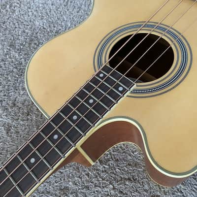 Dean Left Handed 4 String Acoustic Bass, Spruce Top Body, Mahogany Neck image 12