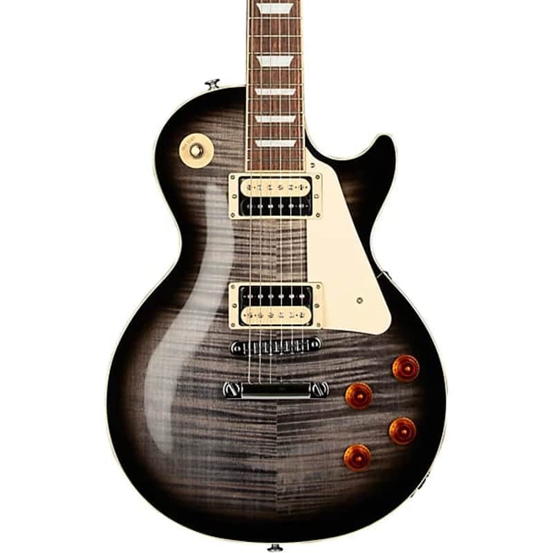 Gibson Les Paul Traditional Pro V AAA Flame Top Electric Guitar 2024 - Transparent Ebony Burst image 1