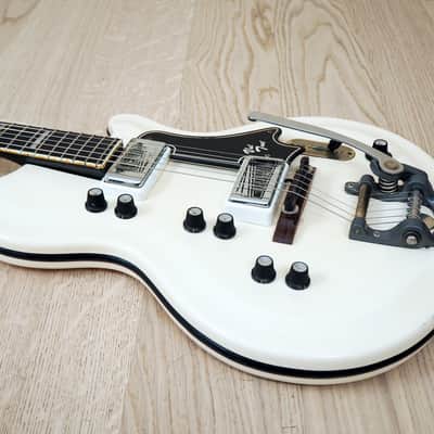 1965 Supro Martinique Val-Trol Resoglass Vintage Electric Guitar White, Valco image 11