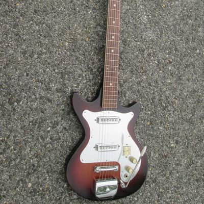 Vintage '60s Kent Teisco Guitar ! CHROME PICKGUARD, Slab Body, & VEG-A-MATIC CONTROLS!  Japan ! image 1