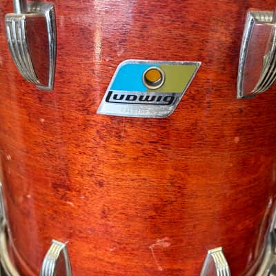 Ludwig Mahogany 1970s 13 inch Tom Drum image 2