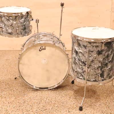 Tempro 3pc Drum Kit Set Black Pearl Vintage 1970's MIJ image 11