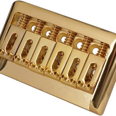 Gold Hard Tail Fixed Guitar Bridge, Hipshot Style String Through Body 52.5mm image 3