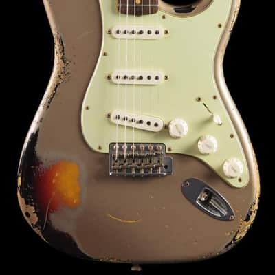 Fender Custom Shop 1960 Stratocaster® Relic Shoreline Gold over 3-Color Sunburst - CZ521778 image 1