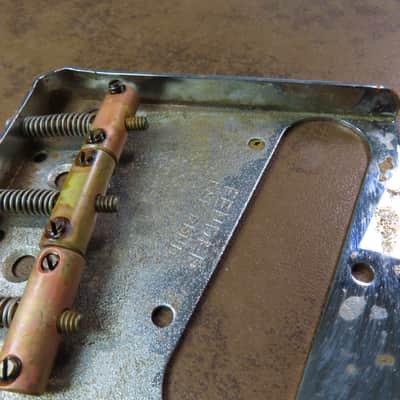 AGED Fender USA PAT PENDING Telecaster BRIDGE vintage 3 saddle RELIC 52 Tele Nocaster MEDIUM-HEAVY relic image 8