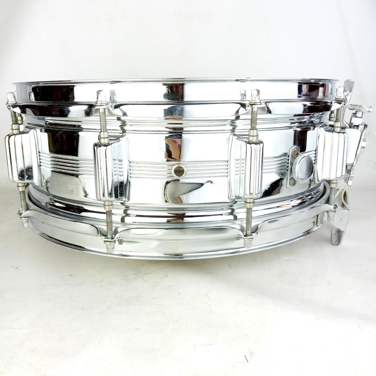 Rogers Dynasonic 5x14"Snare Drum Chrome-Brass COB 10Lug Vintage 70s Big R USA* — main photograph