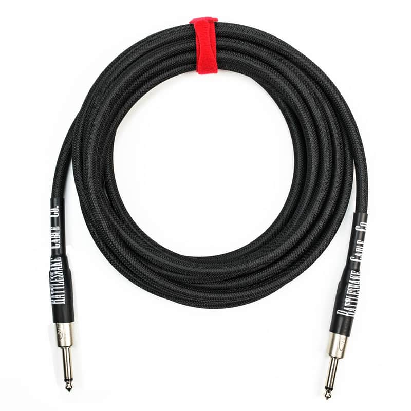 Rattlesnake Cable Company 15' Standard Instrument Cable S/S - Black Weave image 1