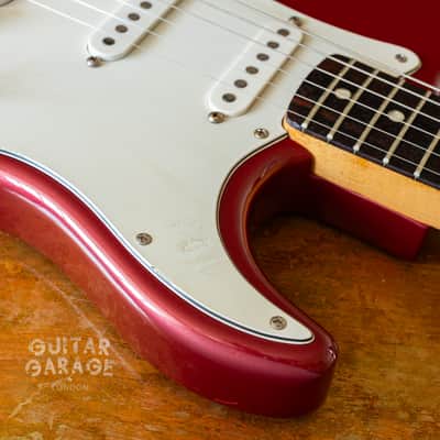 1981 Fender USA Stratocaster Hardtail Burgundy Mist refin - original pickups - original hardcase image 20