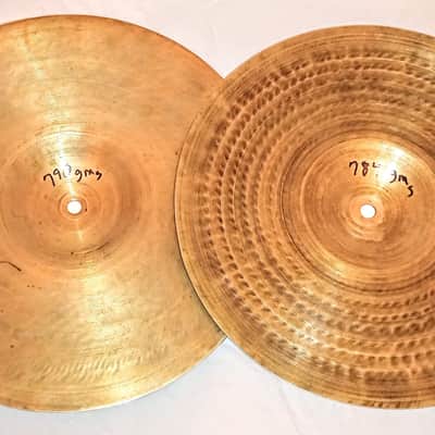 ZILDJIAN (C VIDEO) US MILITARY ISSUE 1950'S HI HATS CYMBALS PAIR FREE SHIP INSURED TO CUSA! image 2