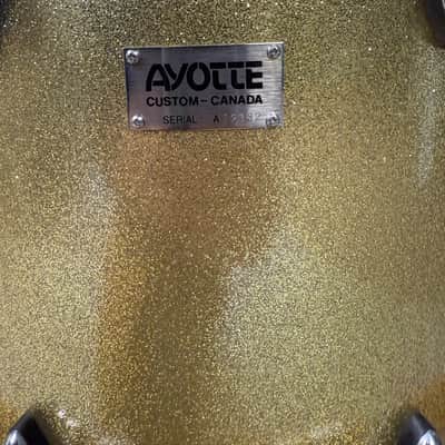 Ayotte (Ray Era) Wood Hoop 5 piece 90s - Gold sparkle image 6
