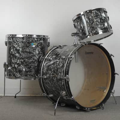 1971 Ludwig "Super Classic" Black Diamond Pearl Drum Set image 1
