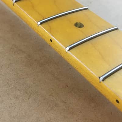 Loaded Custom NOS Relic Rock Maple Guitar Neck Strat Amber Nitro CBS Bullet Truss Rod + Gotoh MIJ Tuners image 4