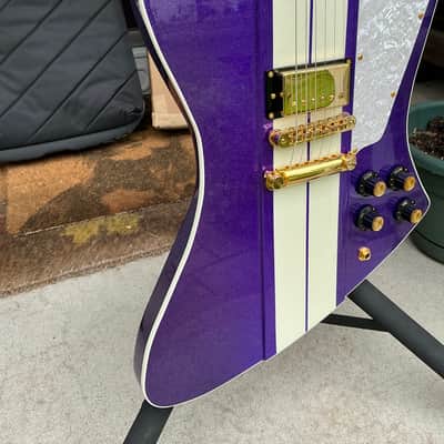 Kauer Banshee - Deep Purple Flake with White Racing Stripes image 5