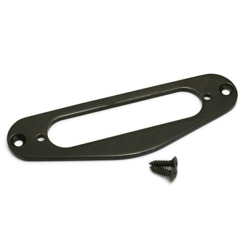 NEW Custom Neck Pickup Metal Ring for Fender Telecaster, Tele w/ Screws - BLACK image 1