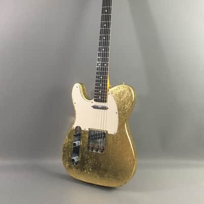 LEFTY Custom Heavy Relic TL59 Gold Metallic Vintage Guitar Aged Tele 6 Lb HSC image 15