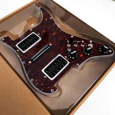 Hsh Prewired Strat Pickguard Set Coil Split Humbucker Pickups Loaded Strat Pick Guard Guitar Mute Switch Output Mute Switch For Fender American/Mexican Stratocaster Style Guitar (Red Tortoise) image 4