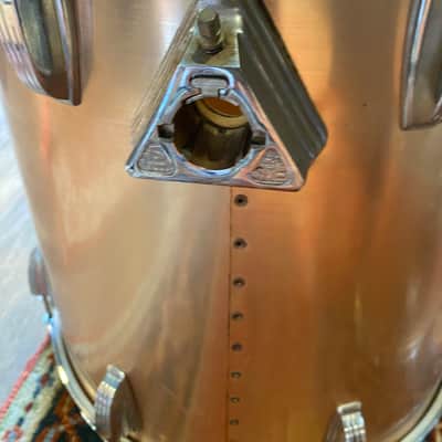 Ludwig 7pc Drum Kit - 8”, 10”, 12”, 13”, 16”, 18” and 24” Early-80’s - Brushed Gold image 21
