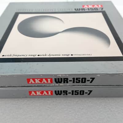 Akai WR-150-7 high-quality reel-to-reel magnetic recording tape ONE SET OF TWO TAPES early 80s - 7 inch plastic reel into original boxes image 8