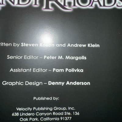 Randy Rhoads Biography Book, oversized coffee table Last of publishers inventory Out of print, bran image 3