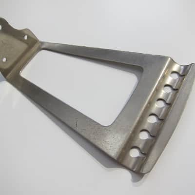 Harmony & Silvertone Flat Top Guitar Tailpiece Authentic Vintage Part Circa-1950s-1960s-Chrome image 4