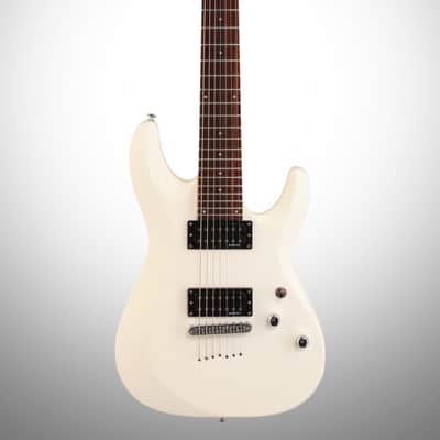 Schecter C-7 Deluxe Electric Guitar, Satin White image 2